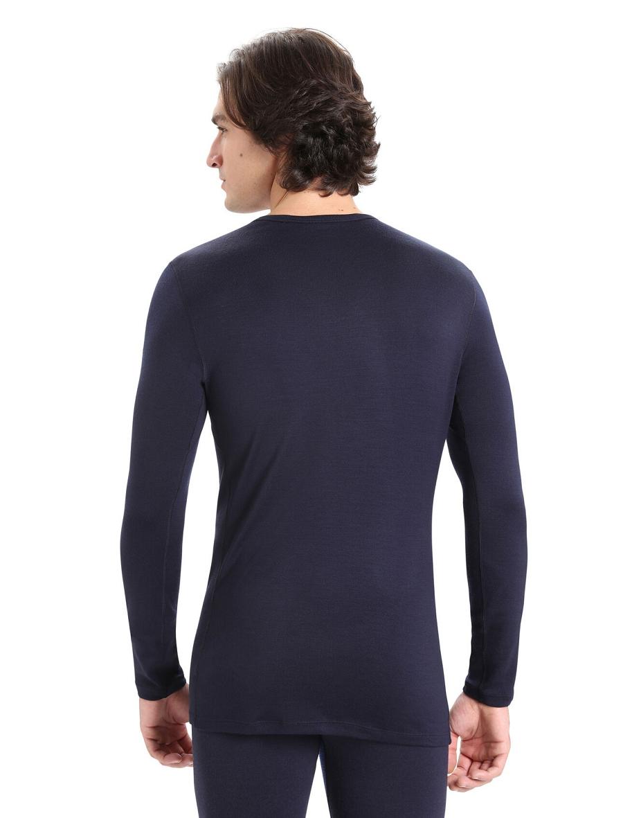 Icebreaker Merino 260 Tech Long Sleeve Crewe Thermal Top Miesten Base Layers Laivastonsininen | FI 1397VRWD